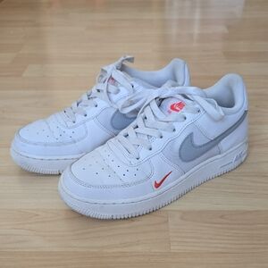 Nike Air Force 1 Low White Grey Red - FD9772-100 Size 5Y